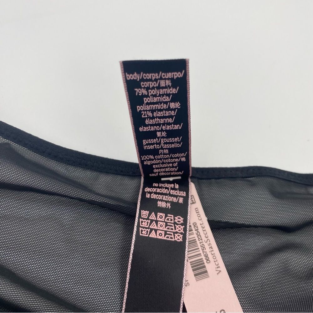 NWT Victoria's Secret Mesh Black Cheekini Panties Underwear - Picture 7 of 7